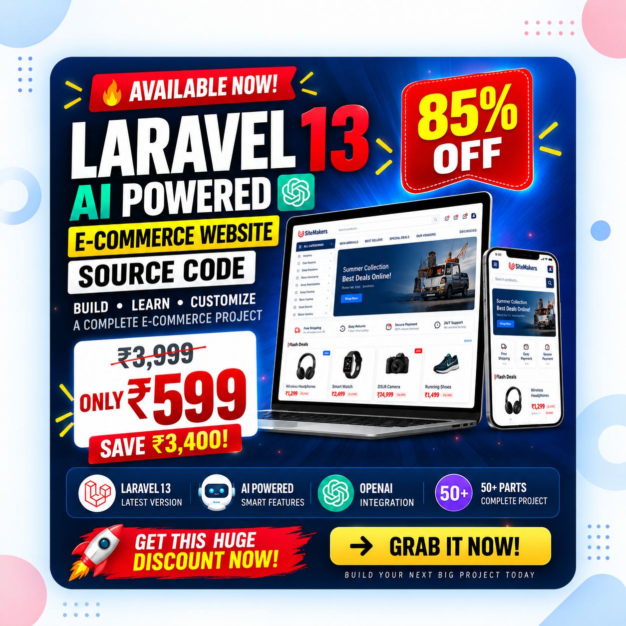 SiteMakers Biggest Offer - 85% OFF